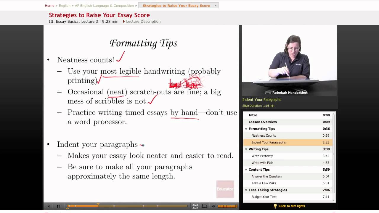 AP English - Strategies to Raise Your Essay Score 