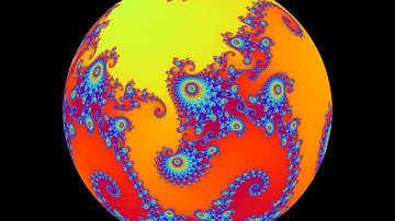 Mandelbrot set projected on a rotating Riemann-sphere