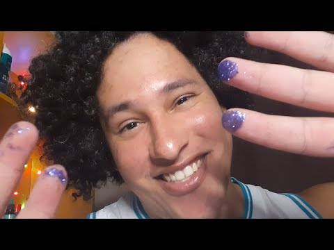 ASMR-  Te maquiando para o Carnaval com muito brilho.