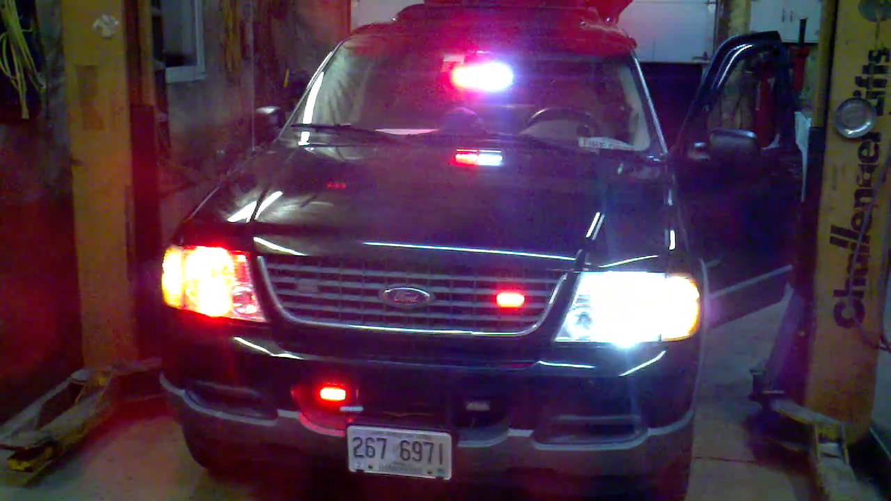 Ford explorer low profile emergency lights - YouTube