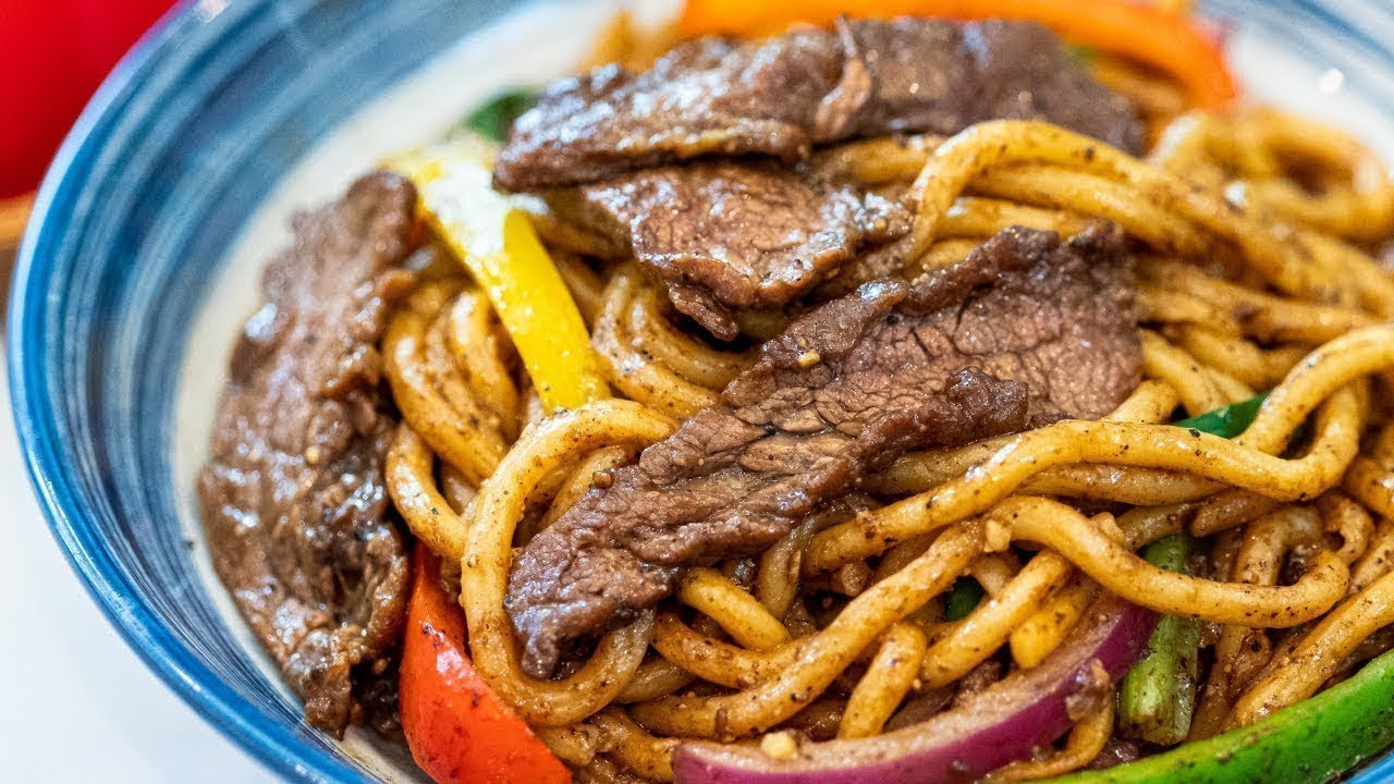 Mongolian Beef Udon - Seasons and Suppers