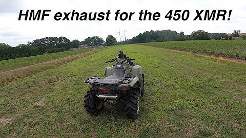 Installing the  MOST QUIET HMF exhaust on 450 XMR.  FINALLY