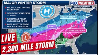 LIVE Coverage Tracking Historic Major Winter Storm Underway, 40+ States Impacted | FOX Weather