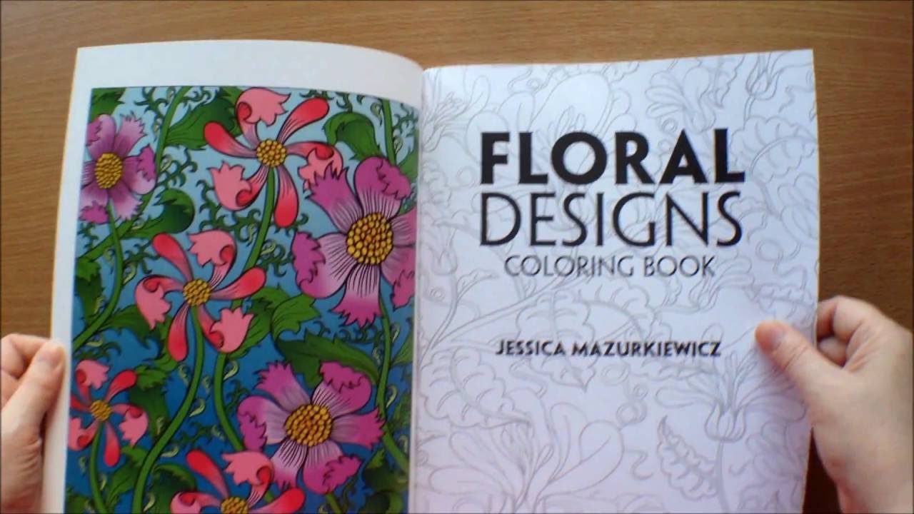 Creative Haven Floral Designs Colouring Book Flipthrough