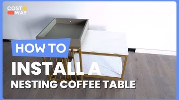 How to Install the Nesting Coffee Table Set of 2 for Living Room | JV10507#costway #howto
