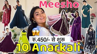 Huge Anarkali From Meesho || Chikankari, Embroidery wedding & Party Wear Anarkalis