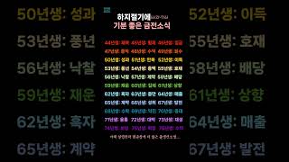 하지 절기에 기분 좋은 금전 소식