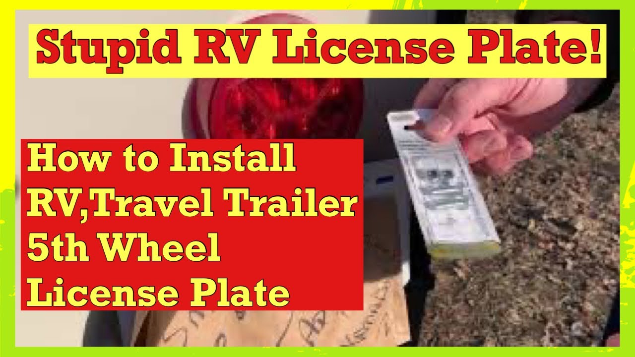 does my travel trailer need a license plate