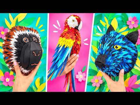 ペーパークラフト＆絵の具アート集！ ✂️ 3Dライト＆貯金箱 DIY