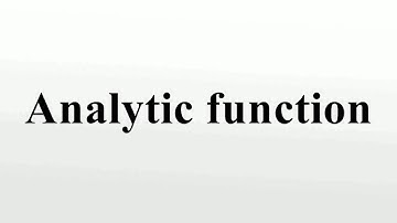Analytic function