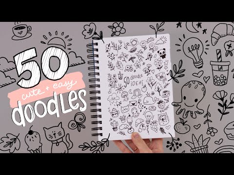 50 Cute Doodle Ideas for When You&#039;re Bored at School | Easy Beginner Doodles