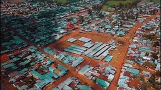 Drone shot Of Assela City And The Main Road From Above
