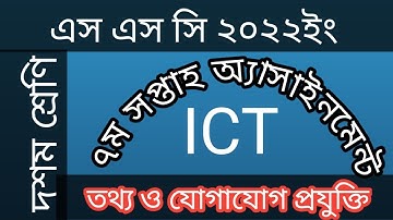 Ssc Exam 2022 Class 10 ll ICT ll 7th week ll Assignment Solution.