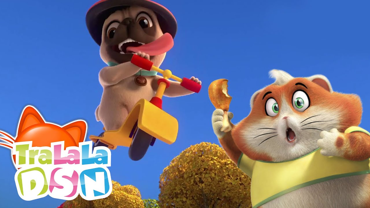 44 de Pisici - Pilou și cursa pe scutere | Desene animate în română - TraLaLa DSN