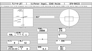 ATARI ST FLY A JET By Peter Vogel GFA Basic HIGH RES HIGHRES MONO 640X400 B&W German No Publisher