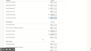 Changing Notification settings in Schoology