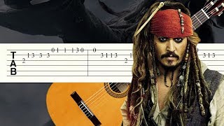 Video thumbnail of "Piratas del Caribe / Guitarra Tutorial / Tablatura"