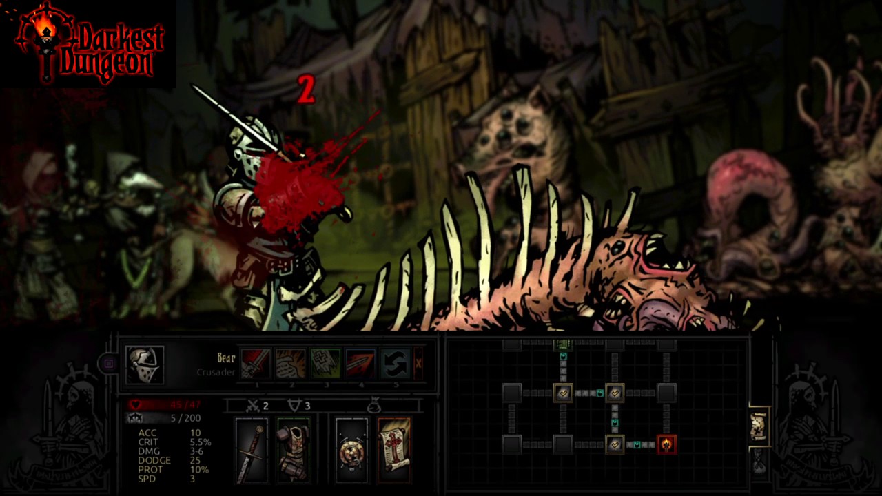Darkest Dungeon Unstable Flesh Boss Battle