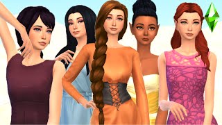 Fawn, Silvermist, Rosetta, Iridessa & Vidia [Tinkerbell Movies] : Create a Sim I Sims 4