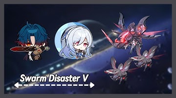 Swarm Disaster lv5 with Duo carry Blade and JingLiu (Honkai Star Rail)