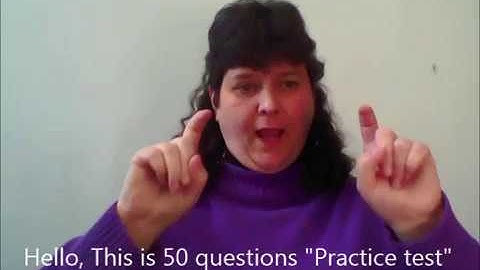 NJ Driver Practice test in ASL Part 1