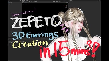 Create Your Own ZEPETO 3D Gold Earrings Item & Custom Thumbnail JUST IN LESS THAN 14MINS!🎨