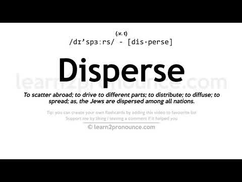 define dsiperse Pronunciation of Disperse | Definition of Disperse