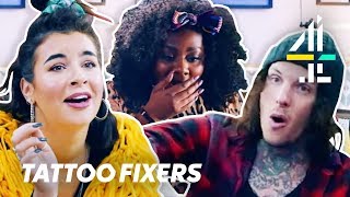 Most SHOCKING Tattoos on Tattoo Fixers!! | Part 1