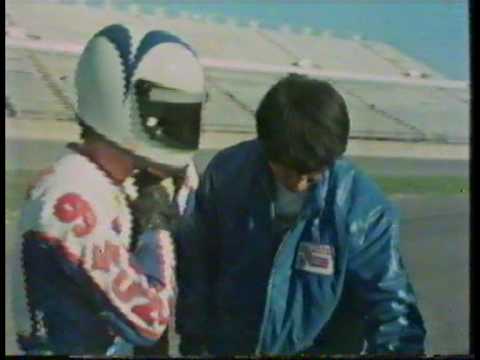 Sheene daytona practice and major crash