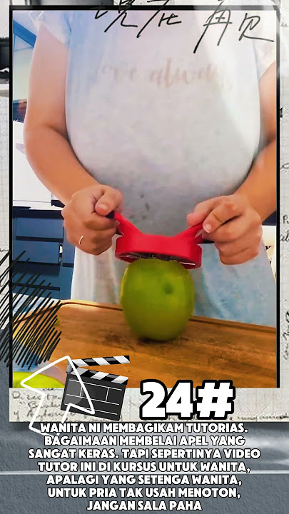 TUTORIAL MEMOTONG APEL (PART 24) #shortsviral #funny #memecringe #shortfeed #memes #seharianlucu