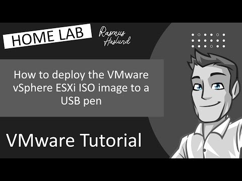 How to deploy the VMware vSphere ESXi ISO image to a USB pen