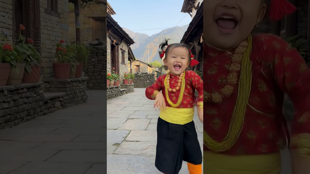 Syauli bazzar ma ft. cute Nepali baby dancing in traditional dress