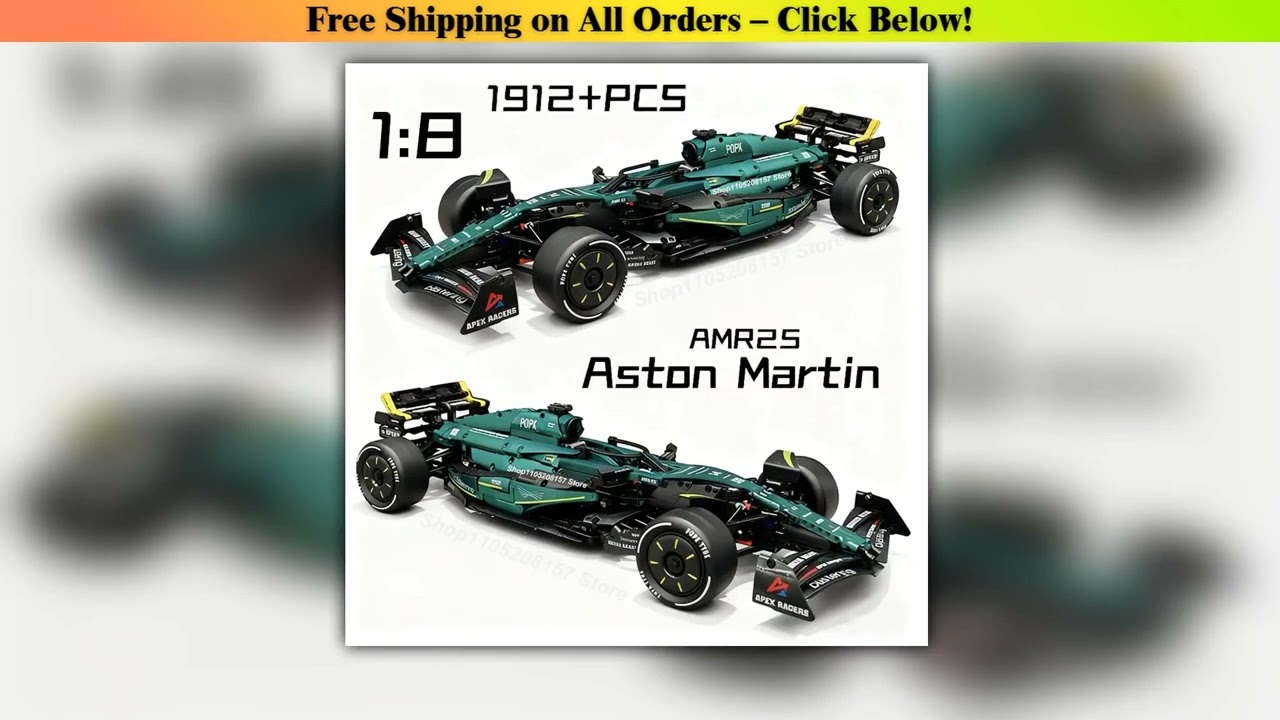 NEW Technical Classic Performance 1912Pcs Aston Martin Sports Car Building Blocks MOC DIY Assembly
