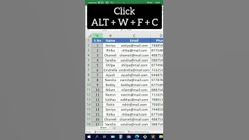 Freeze pane in Excel with keyboard shortcut 🔥😮 No more scrolling back!! #shorts