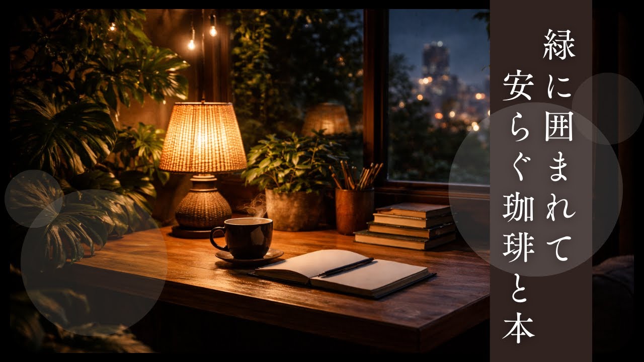 【やすらぎBGM】緑に囲まれて安らぐ珈琲と本｜作業用｜ピアノ