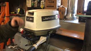 1973 25hp Johnson outboard tank test