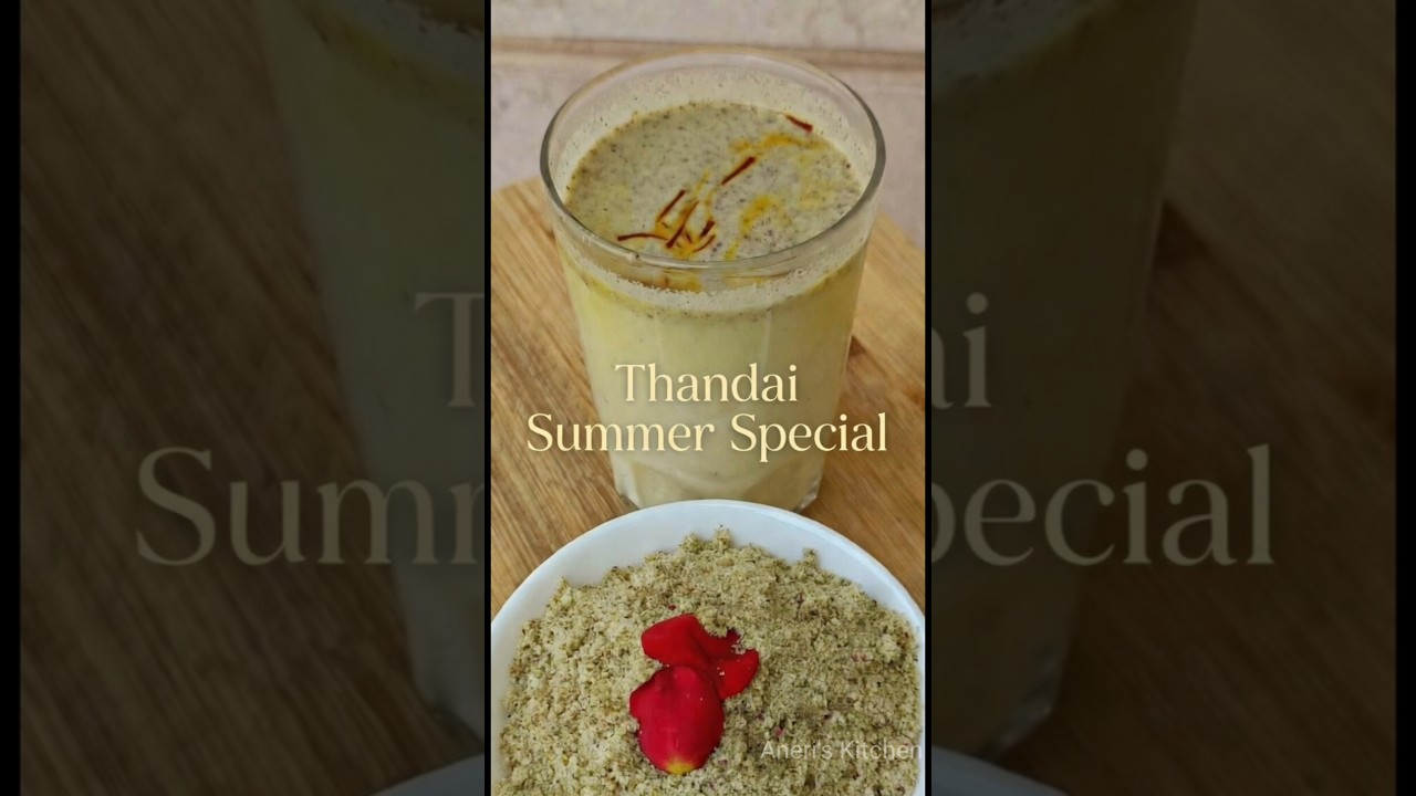 Thandai Powder - Creamy, nutty saffron bliss! Homemade recipe for Shivratri,Holi & Ramadan Iftar.