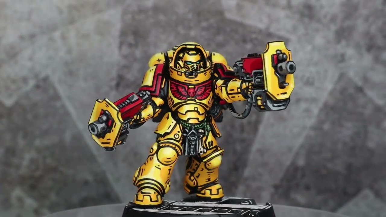 Angels of Death: First seven characters of my First Founding project - Space Marines in comic style