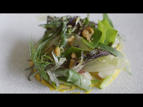 Seasonal salad of local produce, from the video