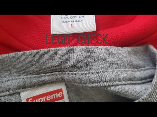 Step 3: Check the wash tag of your Supreme x LV box logo t-shirt