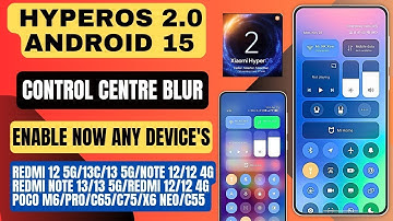HyperOS 2.0 Control Centre Enable Blur Feature & Colorful Control Centre,Any Redmi, Xiaomi, POCO
