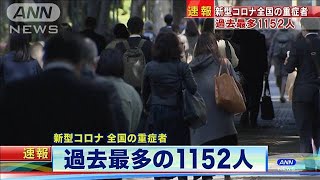 全国のコロナ重症患者が1152人　2日連続で過去最多(2021年5月10日)