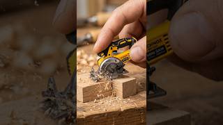 Tiny Circular Saw Cuts Wood Like Butter 🔥 | Stasifiying Cut #short