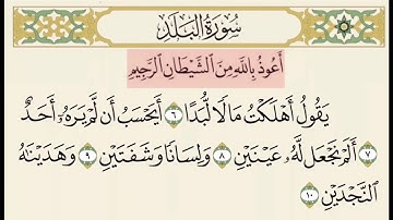 سورة البلد من ٦ إلى ١٠