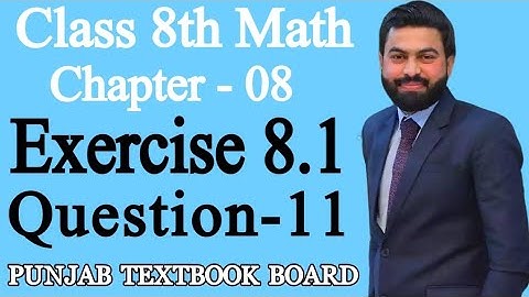 Class 8th Math Unit 8-Exercise 8.1 Question-11 E.X 8.1 Q11- 8th Math Practical Geometry - PTBB