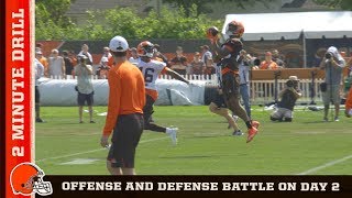 2 Minute Drill: Offense and Defense Battle on Day 2 | Cleveland Browns