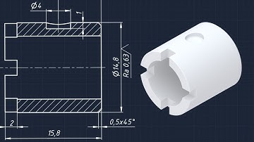 Bushing CAD part modeling | Autodesk Inventor tutorial | No comment