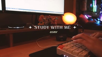 real time 40 mins study with me | rk71 keyboard, typing asmr, no talking no bgm