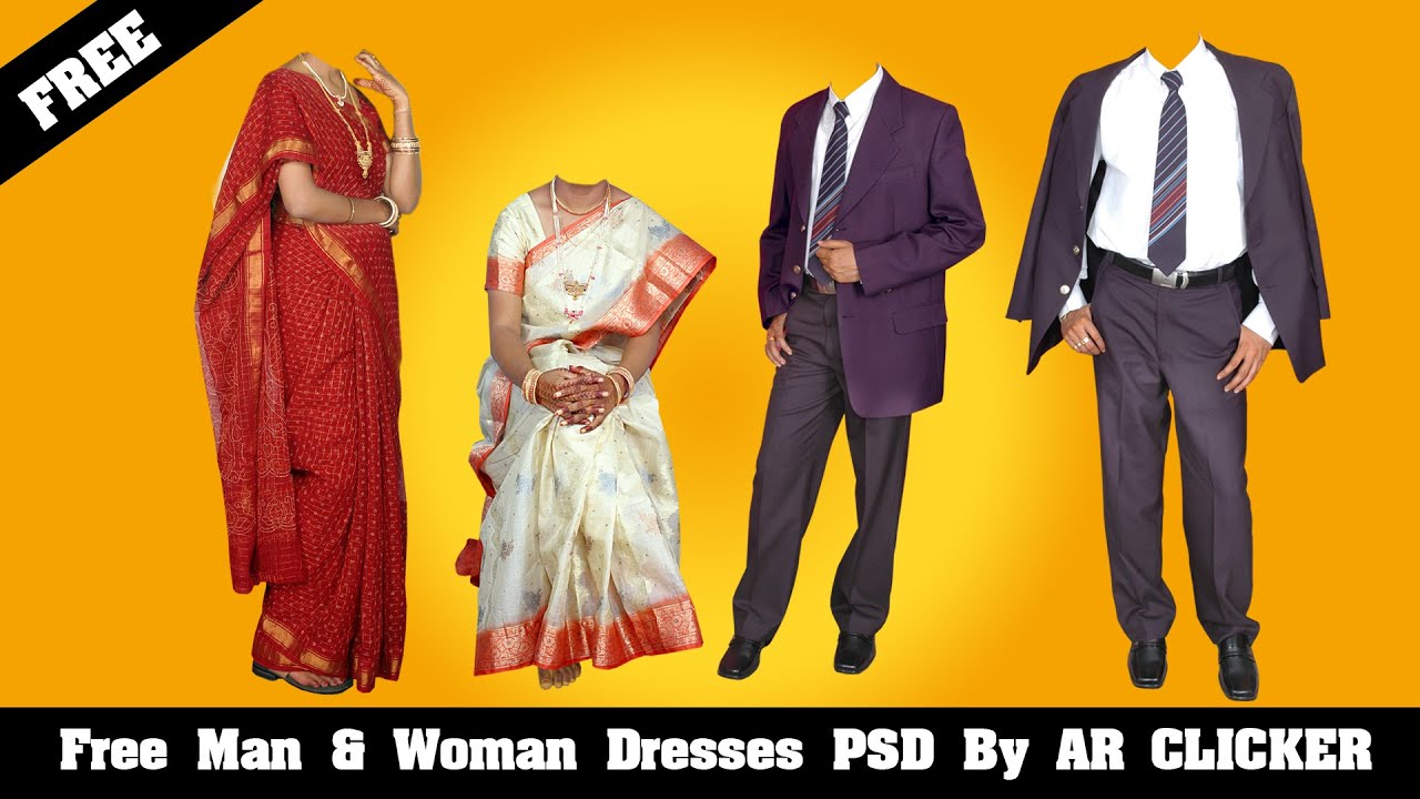 Free Man & Woman Dresses PSD | Design By AR CLICKER | 2020