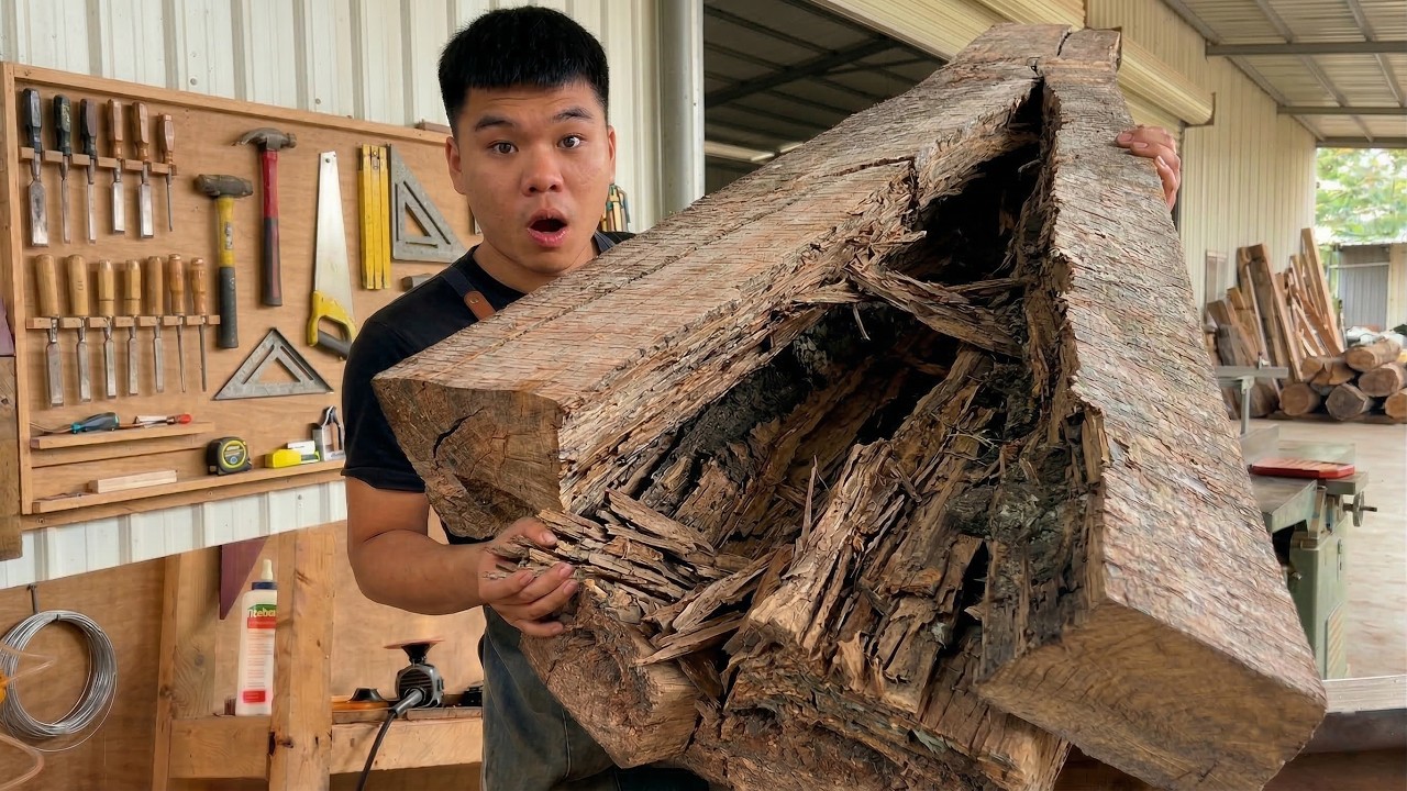 Everyone Thought This Cracked Log Was Trash... But I Handled It In a Way No One Expected